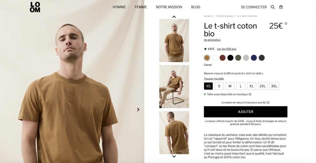 mot-clé t-shirt coton bio